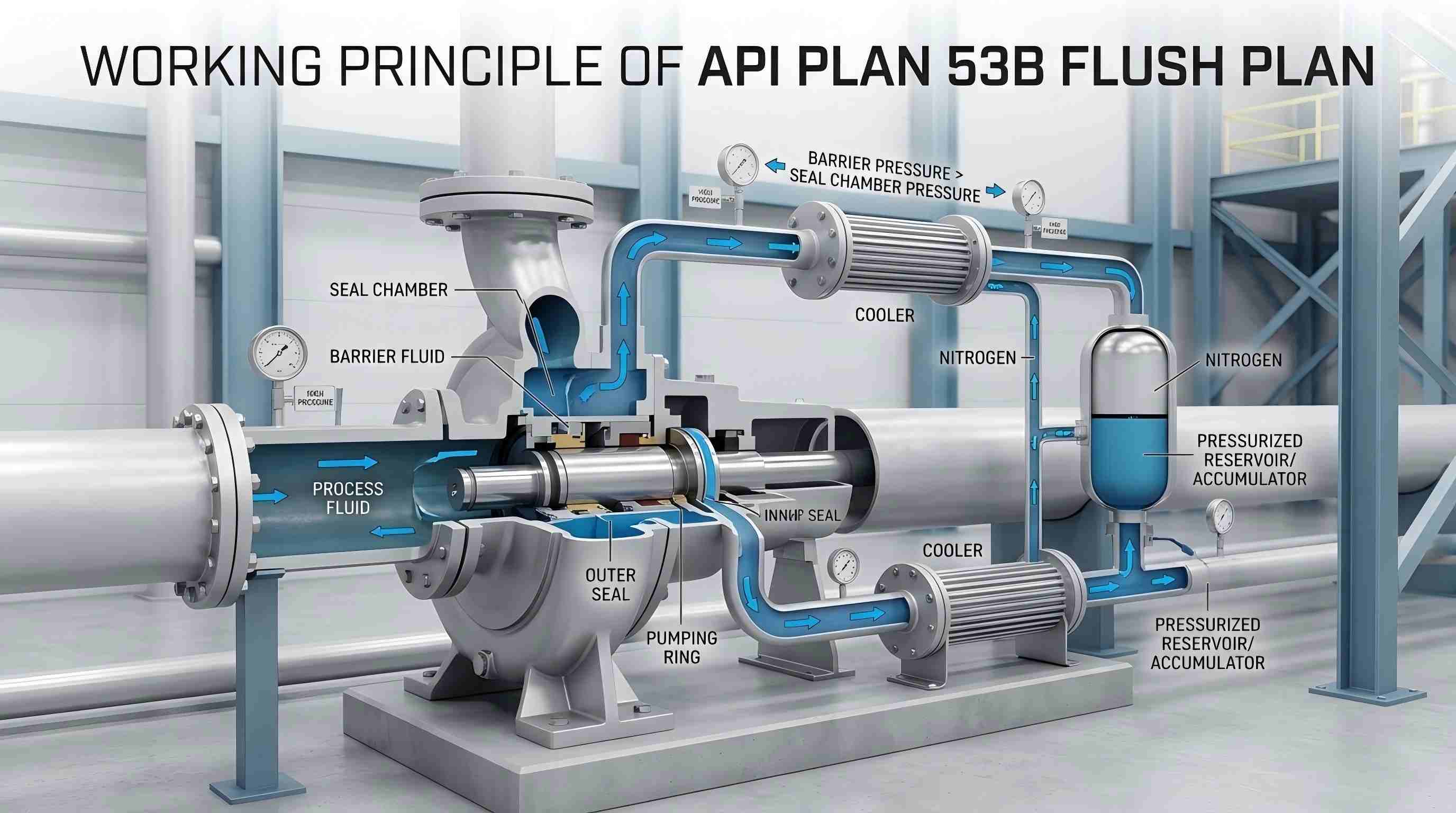 Работен принцип на API PLAN 53B Flush Plan